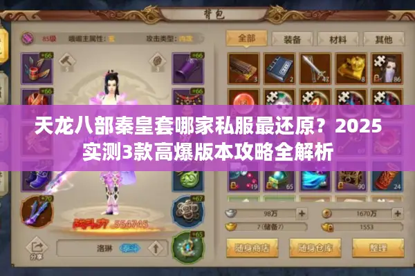 天龙八部秦皇套哪家私服最还原？2025实测3款高爆版本攻略全解析