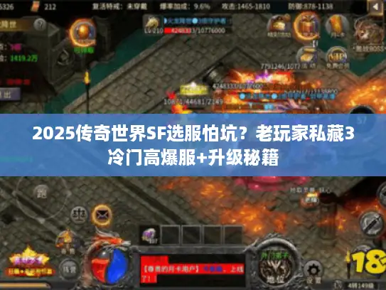 2025传奇世界SF选服怕坑?老玩家私藏3冷门高爆服+升级秘籍 2025传奇世界SF选服怕坑?老玩家私藏3冷门高爆服+升级秘籍