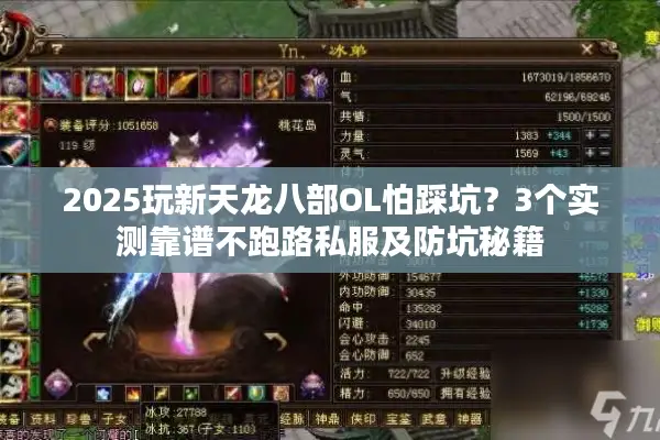 2025玩新天龙八部OL怕踩坑？3个实测靠谱不跑路私服及防坑秘籍