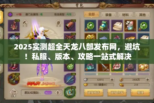 2025实测超全天龙八部发布网，避坑！私服、版本、攻略一站式解决