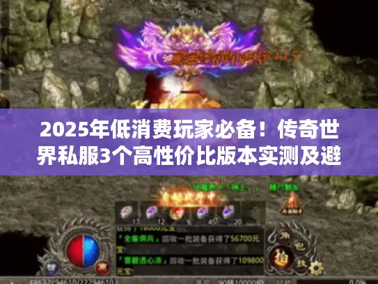 2025年低消费玩家必备！传奇世界私服3个高性价比版本实测及避坑攻略