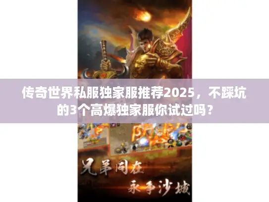 传奇世界私服独家服推荐2025，不踩坑的3个高爆独家服你试过吗？