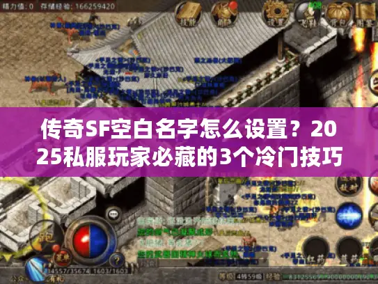 传奇SF空白名字怎么设置?2025私服玩家必藏的3个冷门技巧+实测案例 传奇SF空白名字怎么设置?2025私服玩家必藏的3个冷门技巧+实测案例