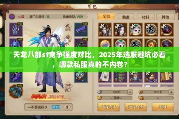 天龙八部sf竞争强度对比,2025年选服避坑必看,哪款私服真的不内卷? 天龙八部sf竞争强度对比,2025年选服避坑必看,哪款私服真的不内卷?