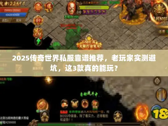 2025传奇世界私服靠谱推荐，老玩家实测避坑，这3款真的能玩？