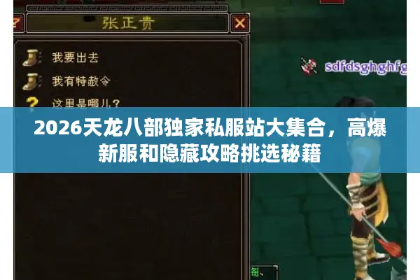 2026天龙八部独家私服站大集合,高爆新服和隐藏攻略挑选秘籍 2026天龙八部独家私服站大集合,高爆新服和隐藏攻略挑选秘籍