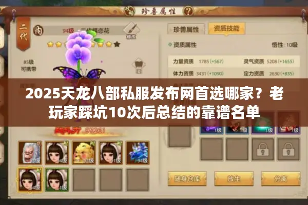 2025天龙八部私服发布网首选哪家？老玩家踩坑10次后总结的靠谱名单