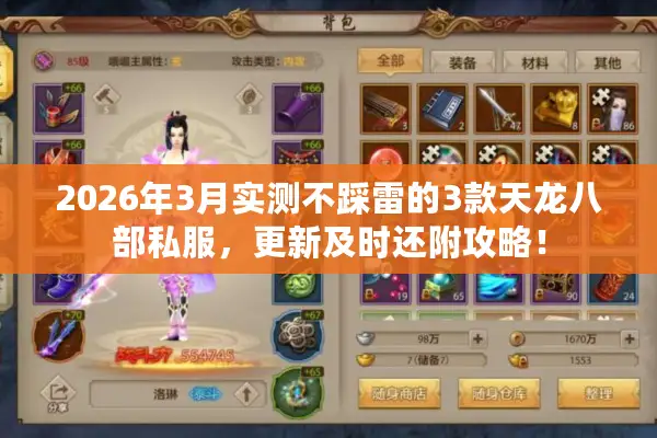 2026年3月实测不踩雷的3款天龙八部私服，更新及时还附攻略！
