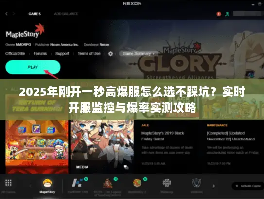 2025年刚开一秒高爆服怎么选不踩坑？实时开服监控与爆率实测攻略