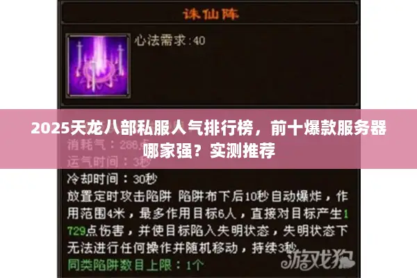 2025天龙八部私服人气排行榜，前十爆款服务器哪家强？实测推荐