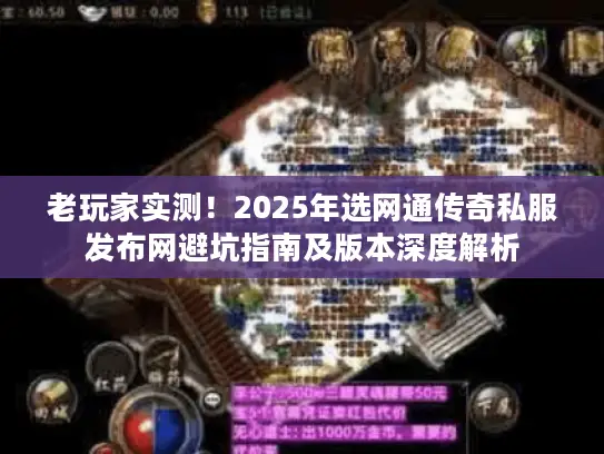 老玩家实测！2025年选网通传奇私服发布网避坑指南及版本深度解析