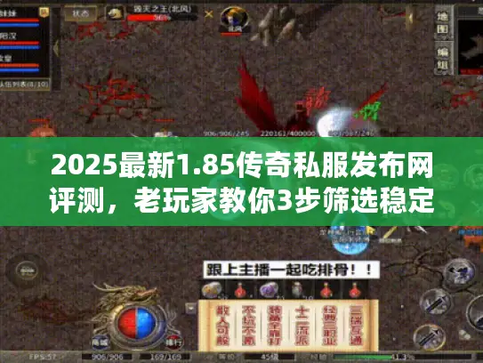 2025最新1.85传奇私服发布网评测，老玩家教你3步筛选稳定服