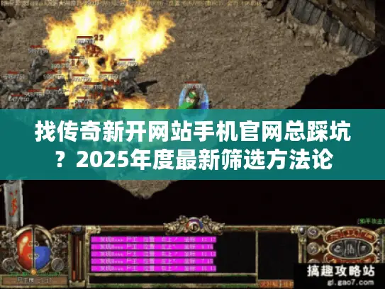 找传奇新开网站手机官网总踩坑？2025年度最新筛选方法论
