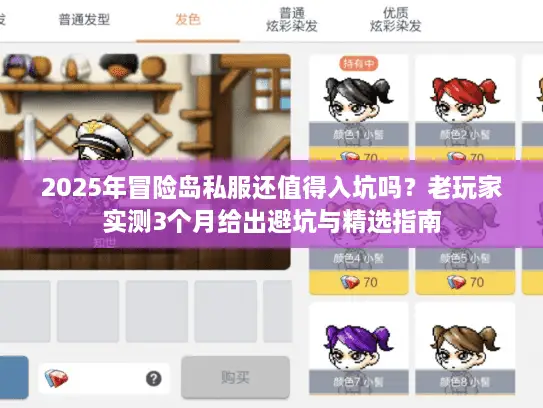 2025年冒险岛私服还值得入坑吗？老玩家实测3个月给出避坑与精选指南