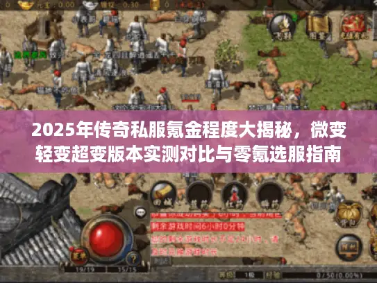 2025年传奇私服氪金程度大揭秘，微变轻变超变版本实测对比与零氪选服指南