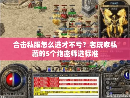 合击私服怎么选才不亏？老玩家私藏的5个绝密筛选标准