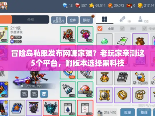 冒险岛私服发布网哪家强？老玩家亲测这5个平台，附版本选择黑科技