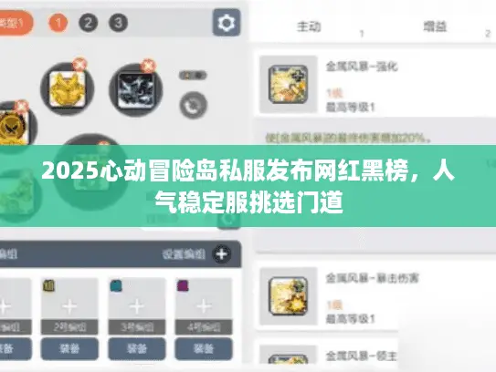 2025心动冒险岛私服发布网红黑榜，人气稳定服挑选门道