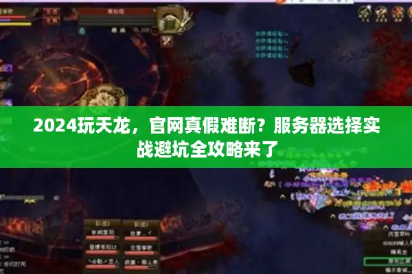 2024玩天龙,官网真假难断?服务器选择实战避坑全攻略来了 2024玩天龙,官网真假难断?服务器选择实战避坑全攻略来了