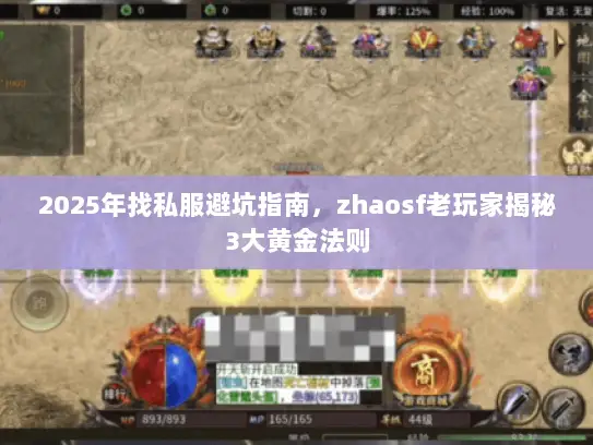 2025年找私服避坑指南，zhaosf老玩家揭秘3大黄金法则