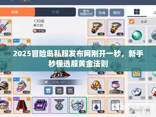 2025冒险岛私服发布网刚开一秒，新手秒懂选服黄金法则