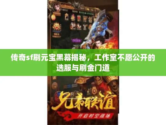 传奇sf刷元宝黑幕揭秘，工作室不愿公开的选服与刷金门道
