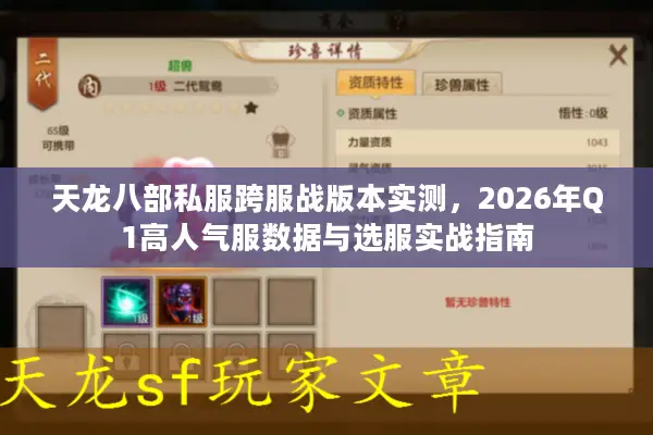 天龙八部私服跨服战版本实测，2026年Q1高人气服数据与选服实战指南