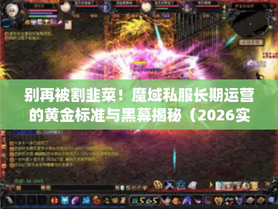 别再被割韭菜！魔域私服长期运营的黄金标准与黑幕揭秘（2026实测）