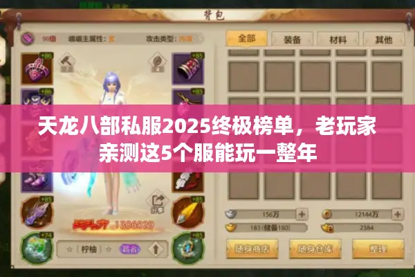 天龙八部私服2025终极榜单，老玩家亲测这5个服能玩一整年