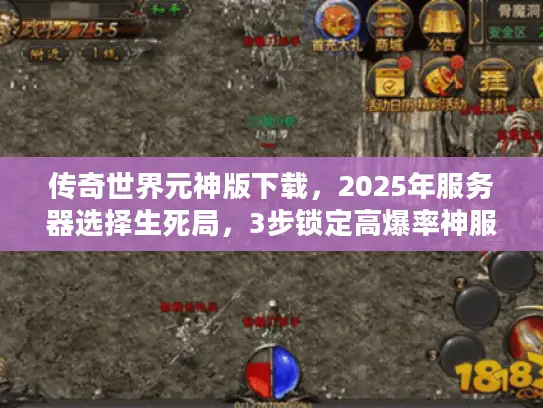 传奇世界元神版下载，2025年服务器选择生死局，3步锁定高爆率神服