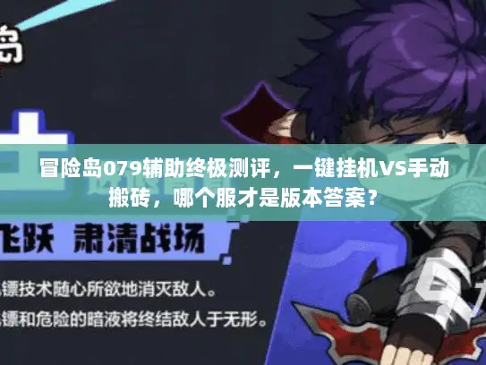 冒险岛079辅助终极测评，一键挂机VS手动搬砖，哪个服才是版本答案？