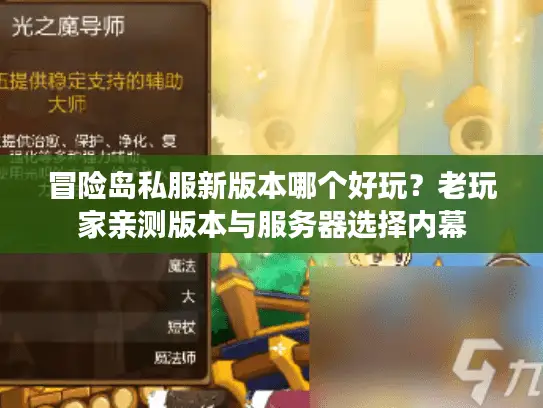 冒险岛私服新版本哪个好玩？老玩家亲测版本与服务器选择内幕