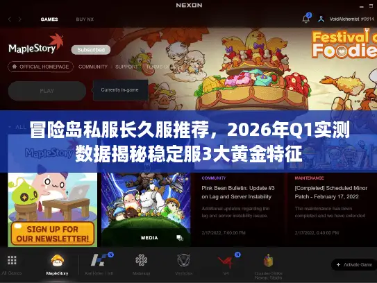 冒险岛私服长久服推荐，2026年Q1实测数据揭秘稳定服3大黄金特征