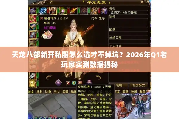 天龙八部新开私服怎么选才不掉坑？2026年Q1老玩家实测数据揭秘