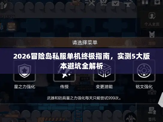 2026冒险岛私服单机终极指南,实测5大版本避坑全解析 2026冒险岛私服单机终极指南,实测5大版本避坑全解析