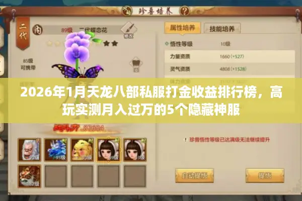 2026年1月天龙八部私服打金收益排行榜，高玩实测月入过万的5个隐藏神服