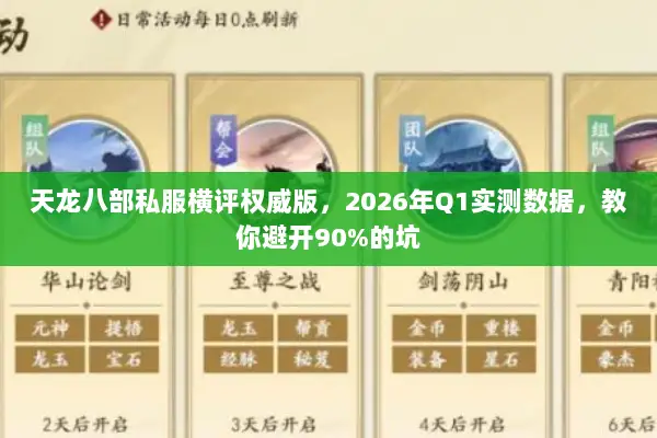 天龙八部私服横评权威版，2026年Q1实测数据，教你避开90%的坑