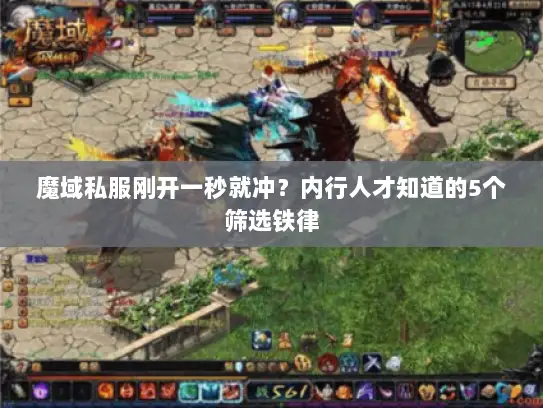 魔域私服刚开一秒就冲？内行人才知道的5个筛选铁律