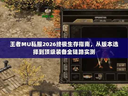 王者MU私服2026终极生存指南，从版本选择到顶级装备全链路实测