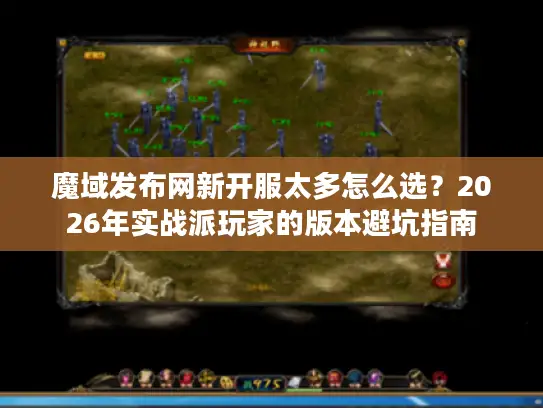 魔域发布网新开服太多怎么选？2026年实战派玩家的版本避坑指南