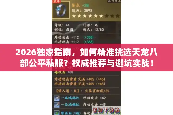2026独家指南,如何精准挑选天龙八部公平私服?权威推荐与避坑实战! 2026独家指南,如何精准挑选天龙八部公平私服?权威推荐与避坑实战!
