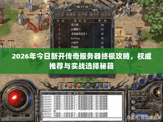 2026年今日新开传奇服务器终极攻略,权威推荐与实战选择秘籍 2026年今日新开传奇服务器终极攻略,权威推荐与实战选择秘籍