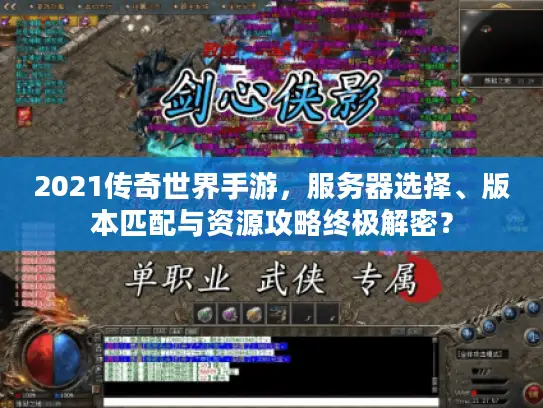 2021传奇世界手游，服务器选择、版本匹配与资源攻略终极解密？