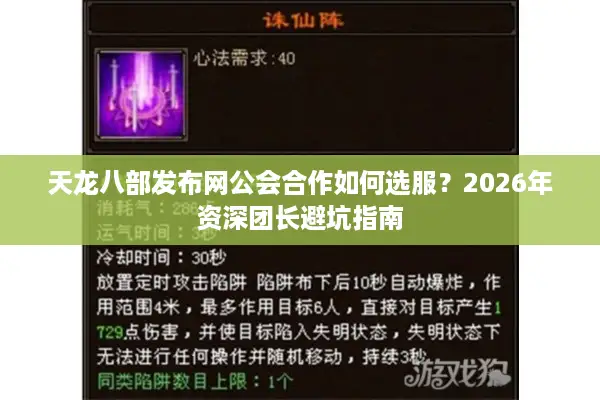 天龙八部发布网公会合作如何选服？2026年资深团长避坑指南