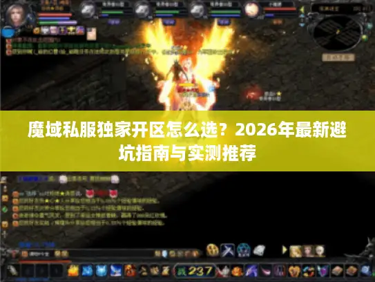 魔域私服独家开区怎么选？2026年最新避坑指南与实测推荐
