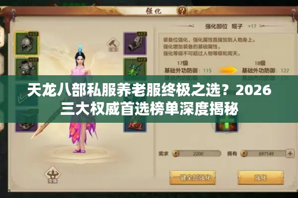 天龙八部私服养老服终极之选？2026三大权威首选榜单深度揭秘