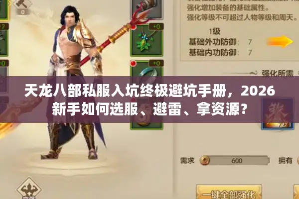 天龙八部私服入坑终极避坑手册，2026新手如何选服、避雷、拿资源？