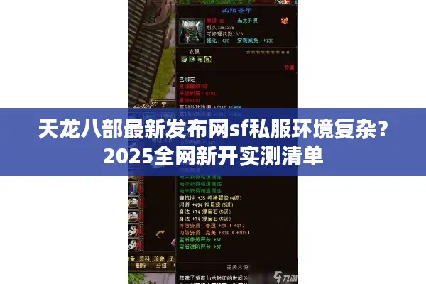 天龙八部最新发布网sf私服环境复杂？2025全网新开实测清单