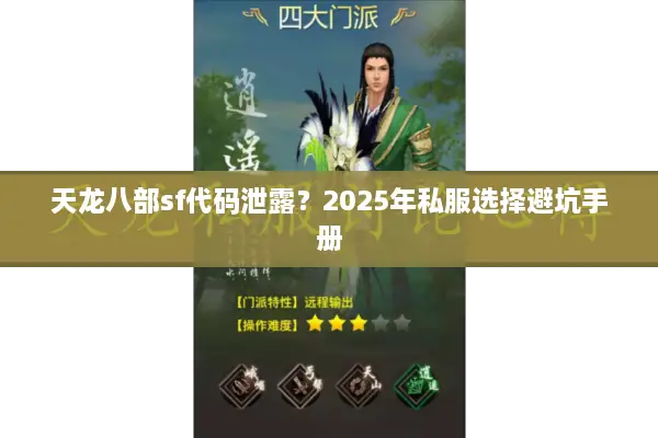 天龙八部sf代码泄露？2025年私服选择避坑手册