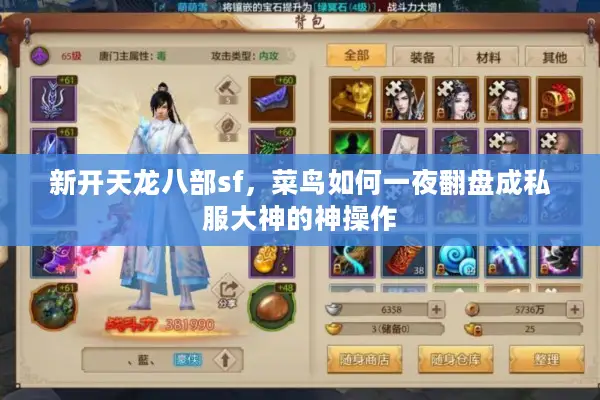 新开天龙八部sf，菜鸟如何一夜翻盘成私服大神的神操作